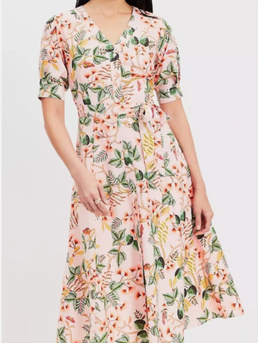 NWT LOFT Leaf Dobby Stripe Shirtdress - 14